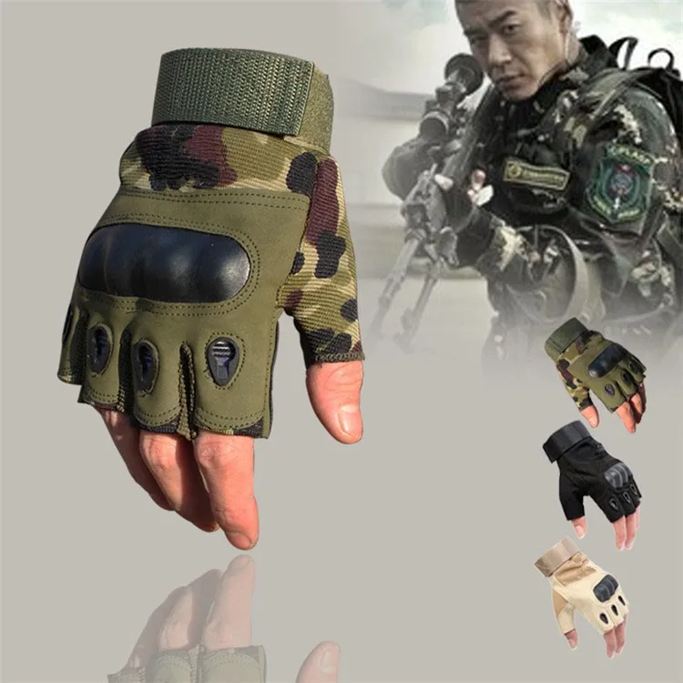 Tactical Gloves Half Finger Black Can Be Customized With Logo
