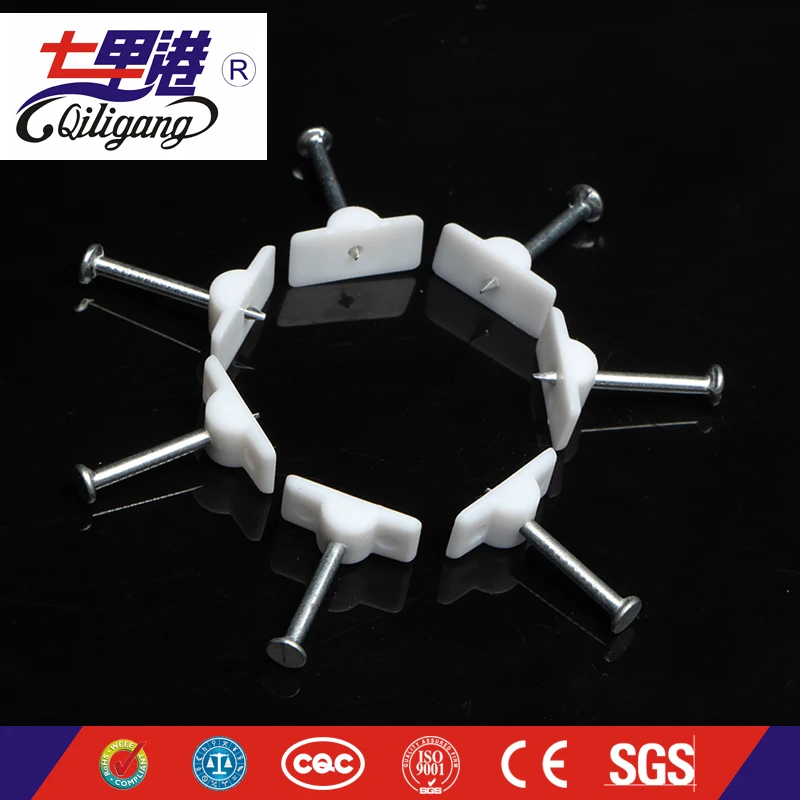Qiligang Brand quality round type concrete adhesive cable clip