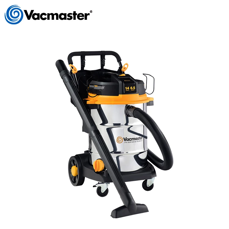 Vacmaster - Beast Professional Series high-performance 14 GalSteel Tank 123 CFM professional Wet/Dry Vac with Cart VJE1412SW0201