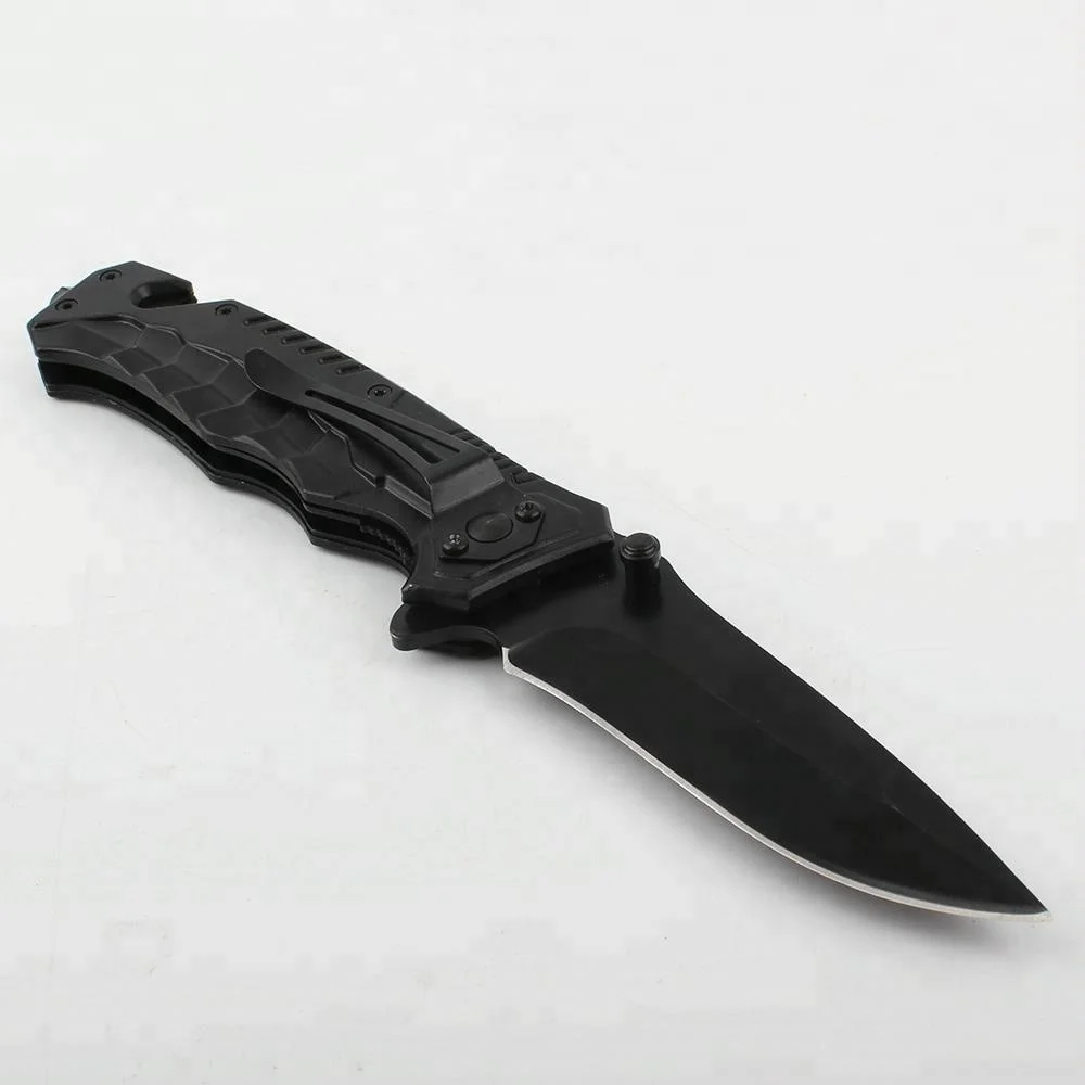 Stainless steel 3 kinds pocket folding knife with serrated blade
