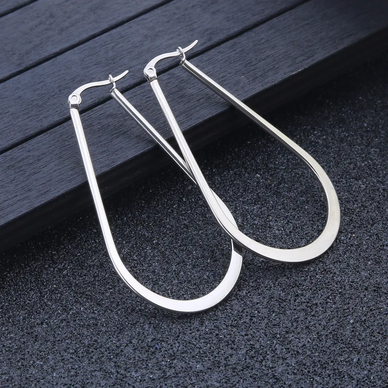 Chengfen stainless steel gold plated U shape clip new design earrings fancy