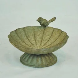 Decorative Rusty Retro Style Antique Cast Iron Bird Feeder