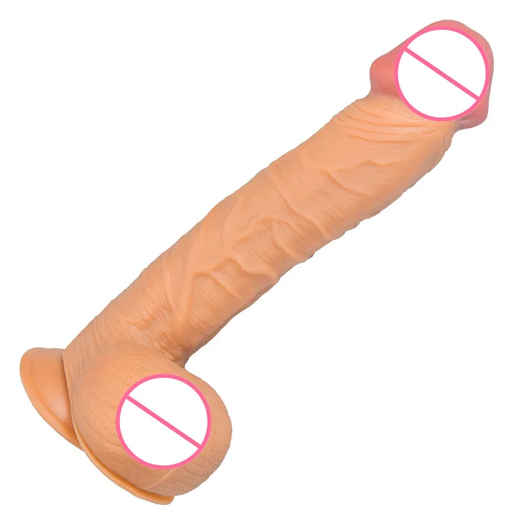 12inch lifelike long flesh brown color huge dildo sex for women