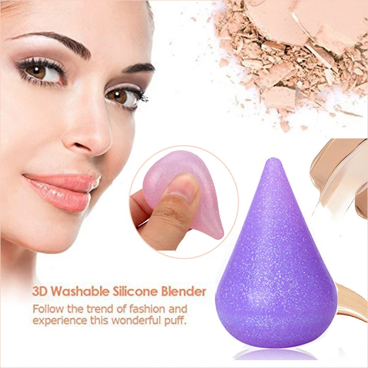 
Newest Sweet Silisponge Makeup Blender Glitter 3D Silicone Puff 