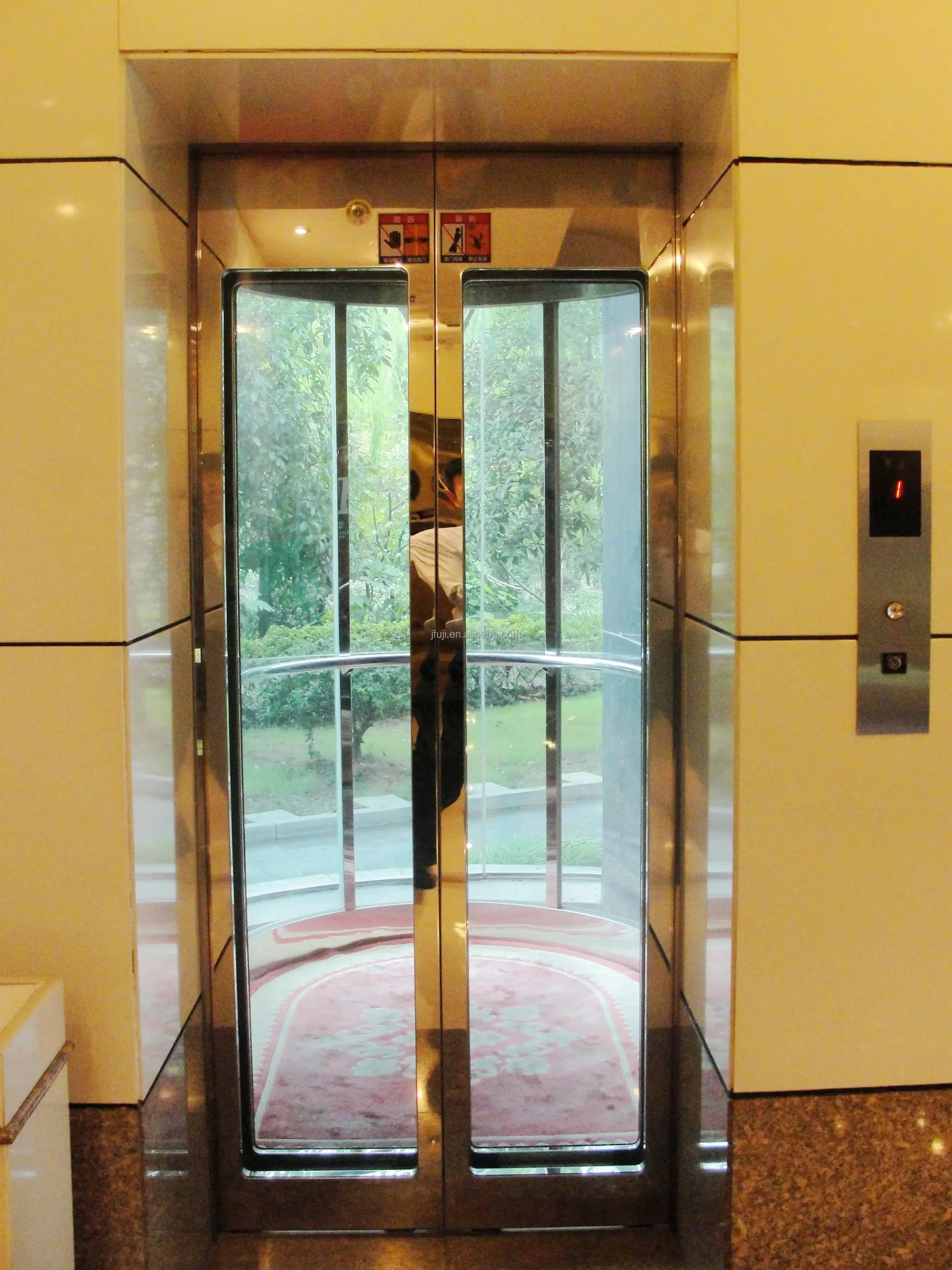 Top Quality Fuji Brand Capsule Panoramic Sightseeing External Lift Commercial Passenger Elevator For Hotel and mall
