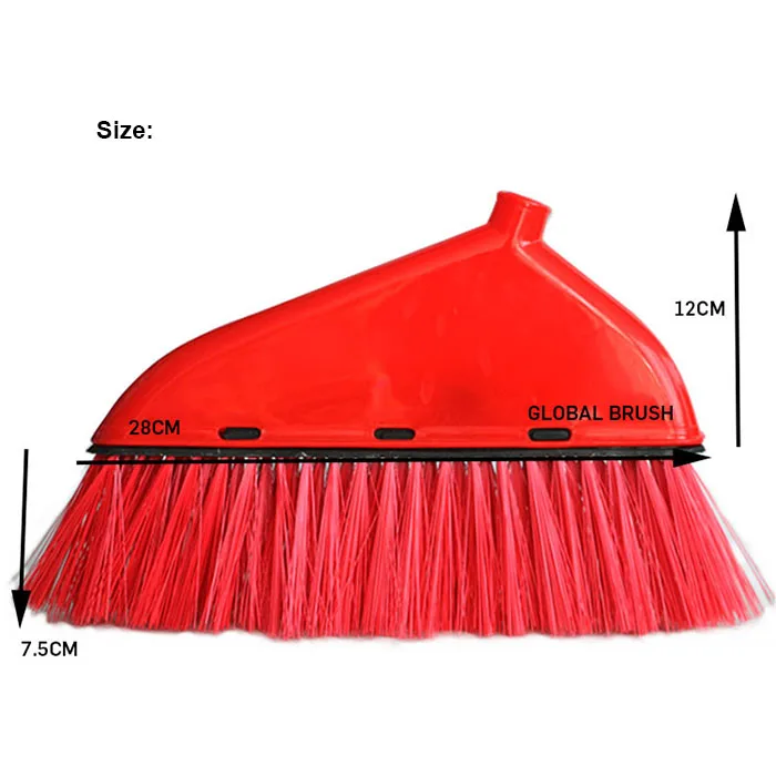 HQ0139 Nigeria market with long iron handle cheap plastic broom