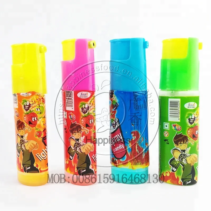 ben 10 lighter shaped sour liquid spray candy