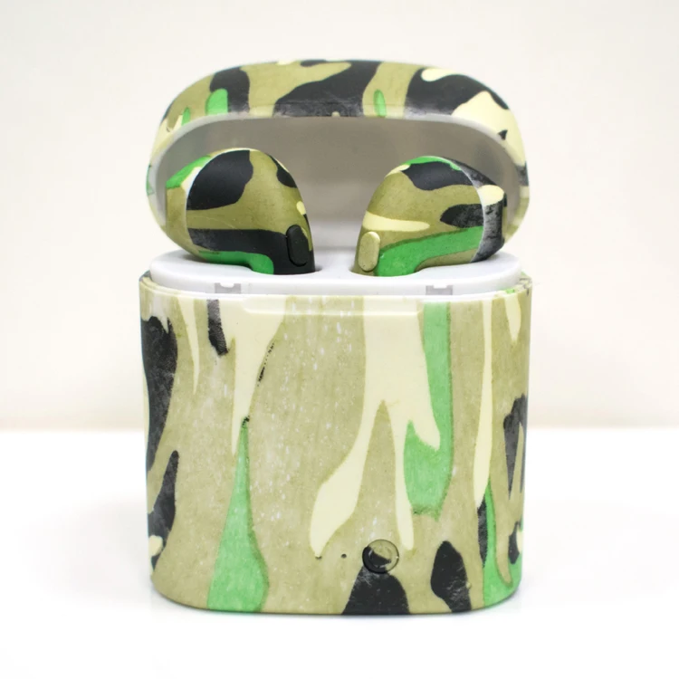 
China factory supply Camo i7s TWS Wireless earbuds camouflage color with charging case 