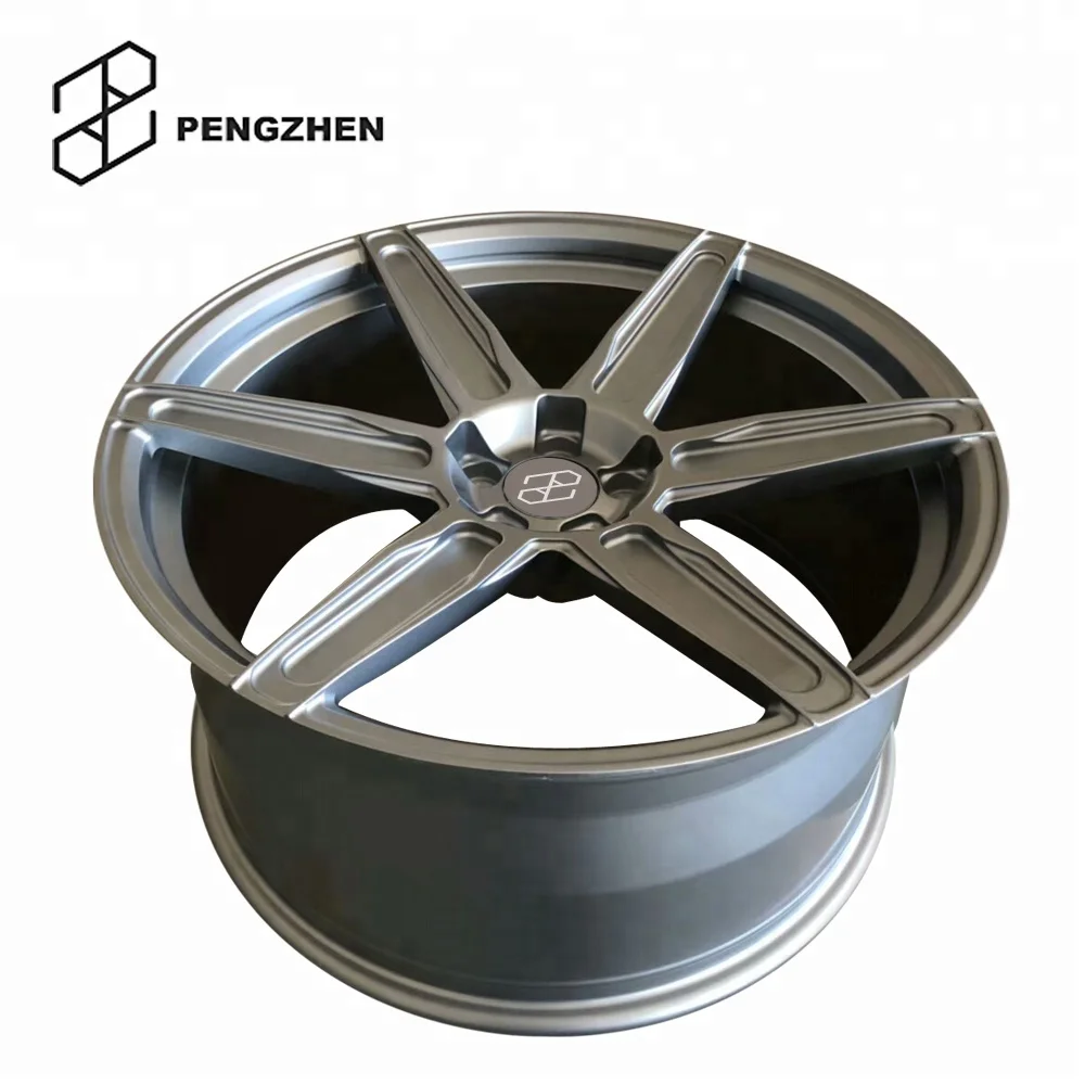 Pengzhen Custom Color Gunmetal Gray Forged Rims 6 Spoke 18 19 20 inch Hub Car Alloy Wheel for Ford mustang