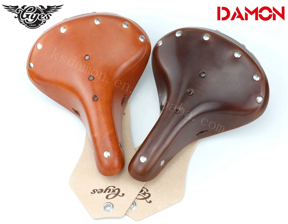 Gyes GS-14S широкое сиденье для горного велосипеда из бычьей кожи в стиле ретро