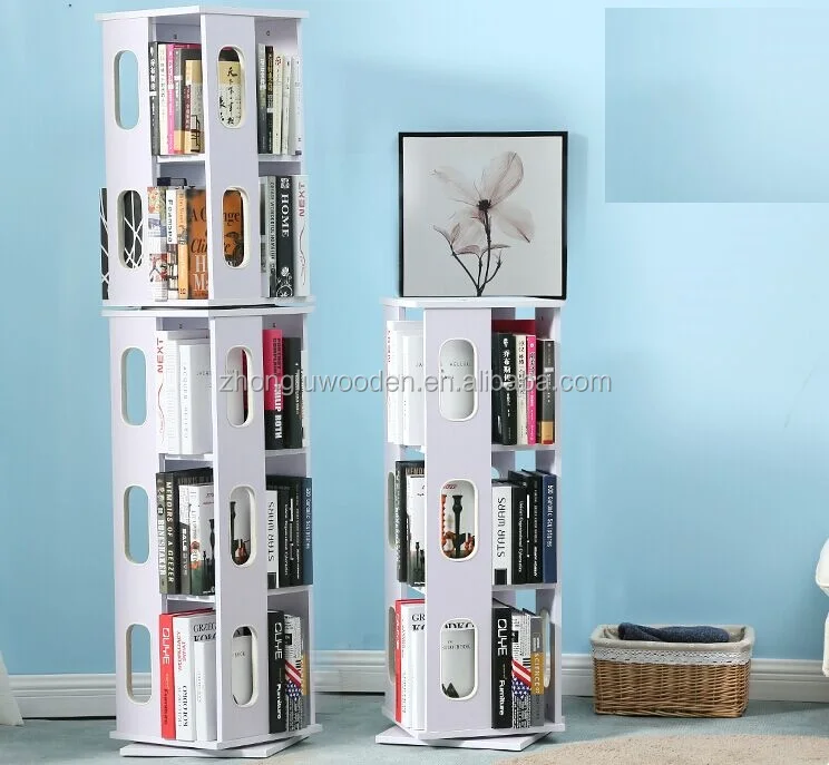 cao county 2017 Hot sales A-1702 Revolving Media Tower walnut wooden revolving bookstand