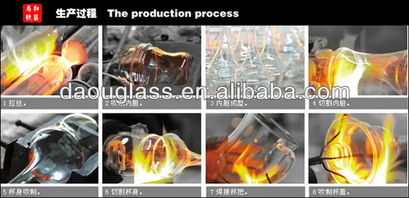 
hand made wide mouth glass tea filter cup 