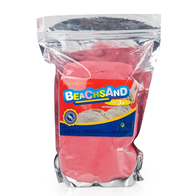 8 цветов 1000 г безопасный цветной никогда не мокрый волшебный песок для