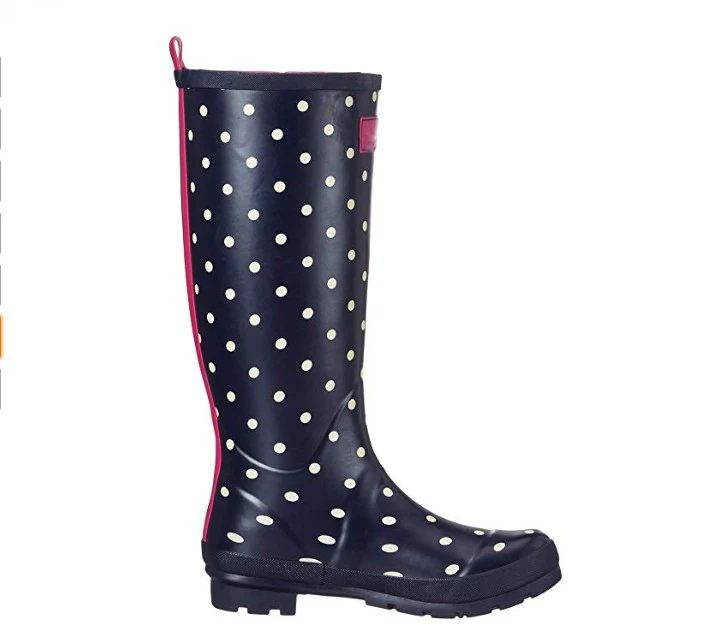 Оптовая продажа, женские регулируемые резиновые сапоги на плоской подошве с логотипом заказчика