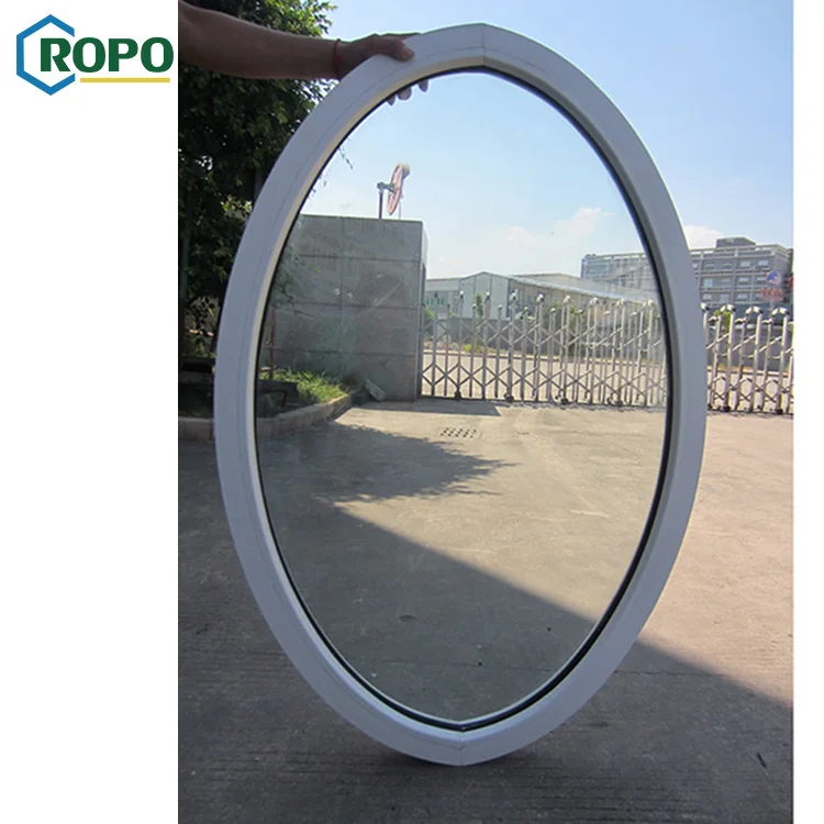 Сертифицированный водонепроницаемый алюминиевый стеклянный немецкий Овальный ПВХ окна с экраном
