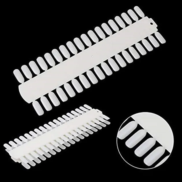 False Nails Aircraft Scale 72 Tips Practice Nail Art Polish Display Color Chart Palette Creamy White Diy