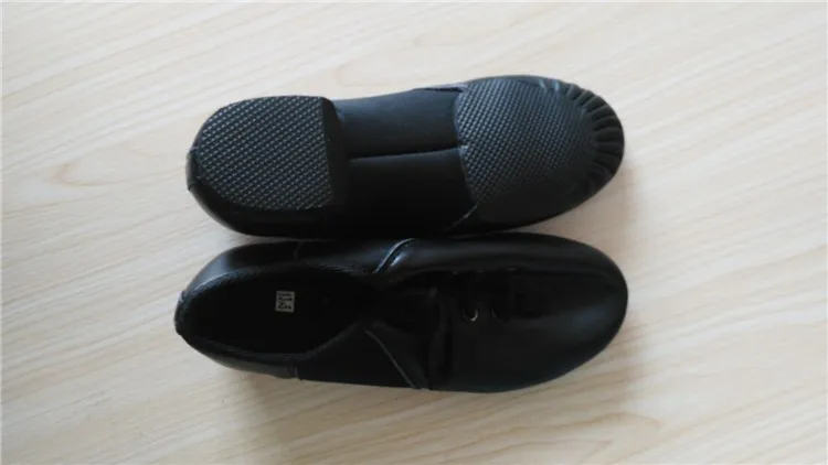 High Quality Professional Custom Logo Split Sole Stretch Leather Jazz Dance Shoes