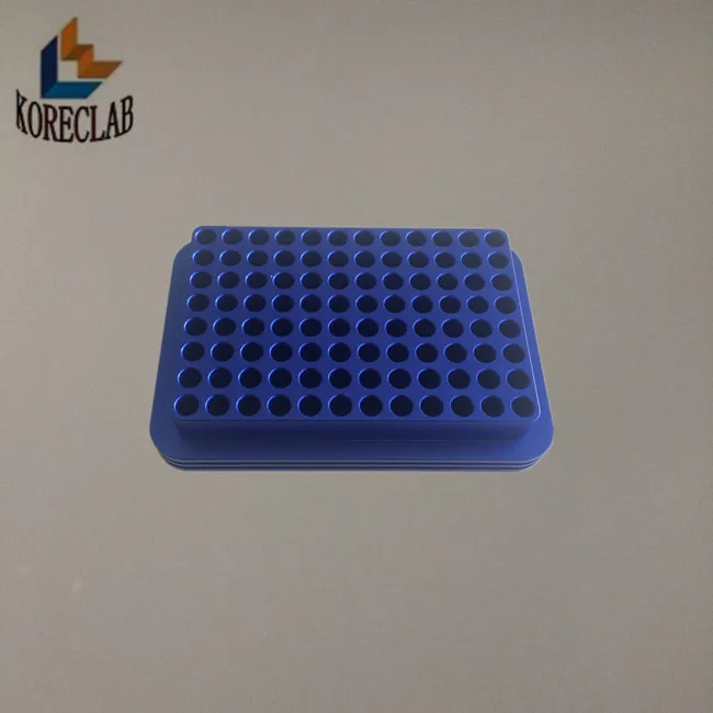 Blue 96 good ucoolrack metal thermo-conductive pcr microcentrifuge plate microplate