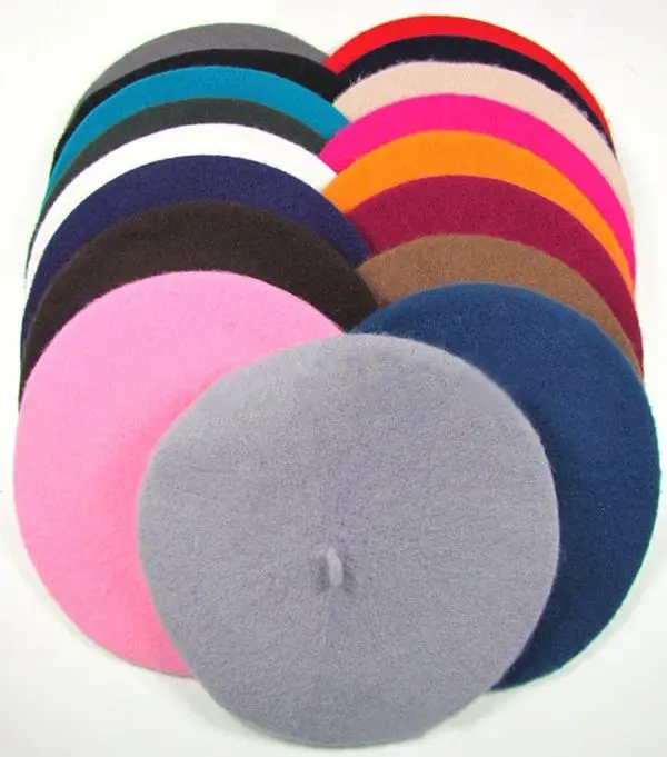 
Custom beret round wool Beret hat wholesale red round beret cap 