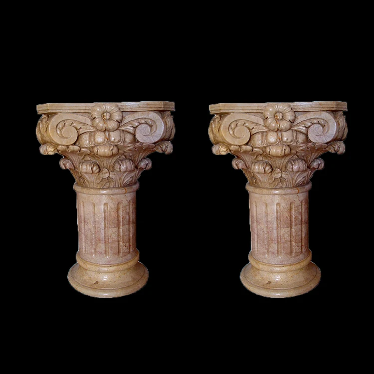 Резная вручную декоративная стена твердый натуральный камень Римский столб чехол