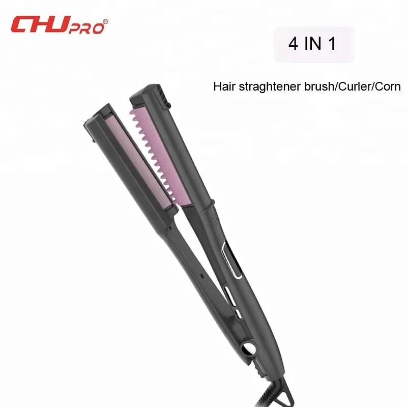 CHJ-RST2020 Hot Sale Beauty Salon Equipment Hair Straightener Brush 4 in 1 Hair Brush