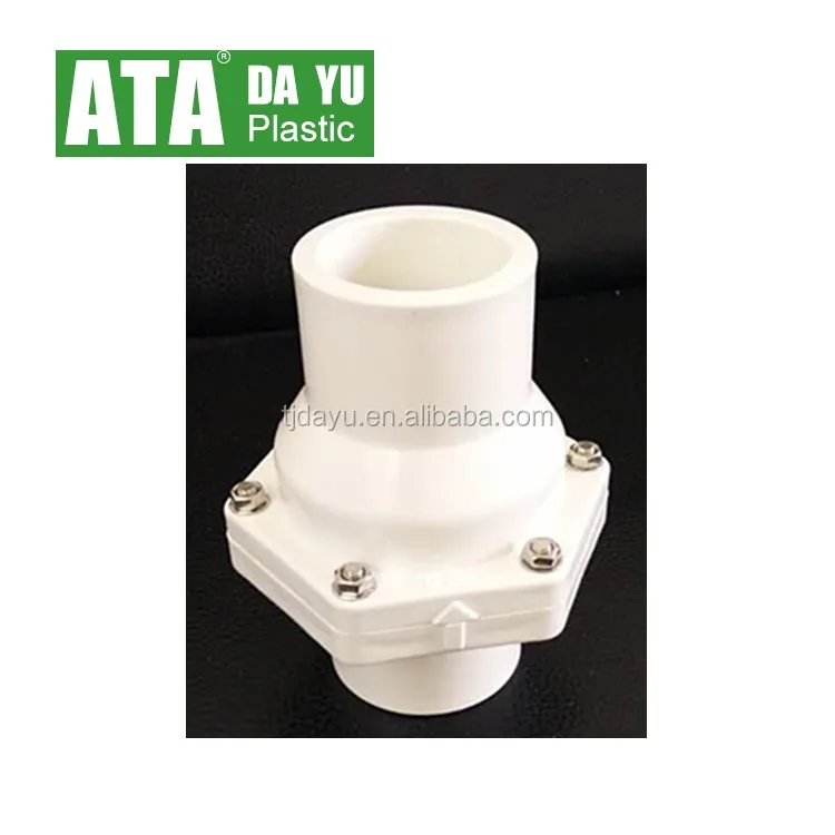 FREE Sample Logo factory sewage cut-off valves grey white PVC non one way return slip swing check valve