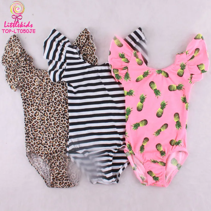 Flutter Sleeve Toddler Baby Leotard White Girls Blank Wholesale Ruffled Ballet Leotards