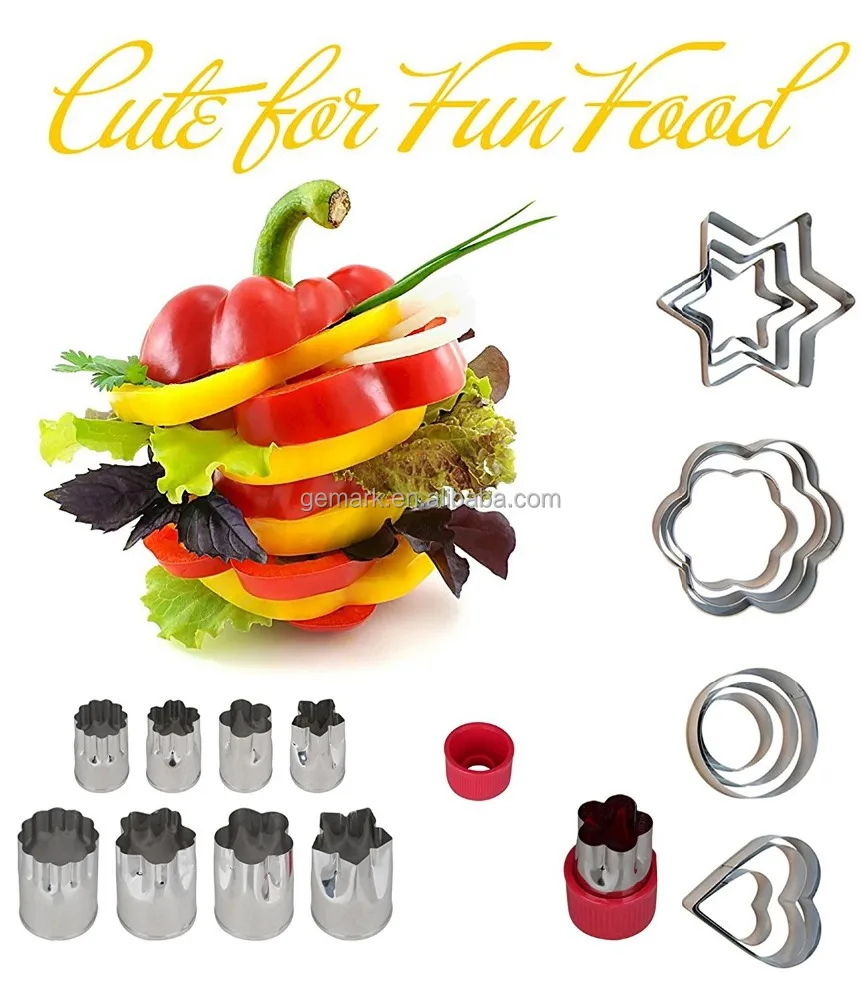 fruit and vegetable tool Mini Cookie Cutter Stainless Steel Cake Cutters For Kids