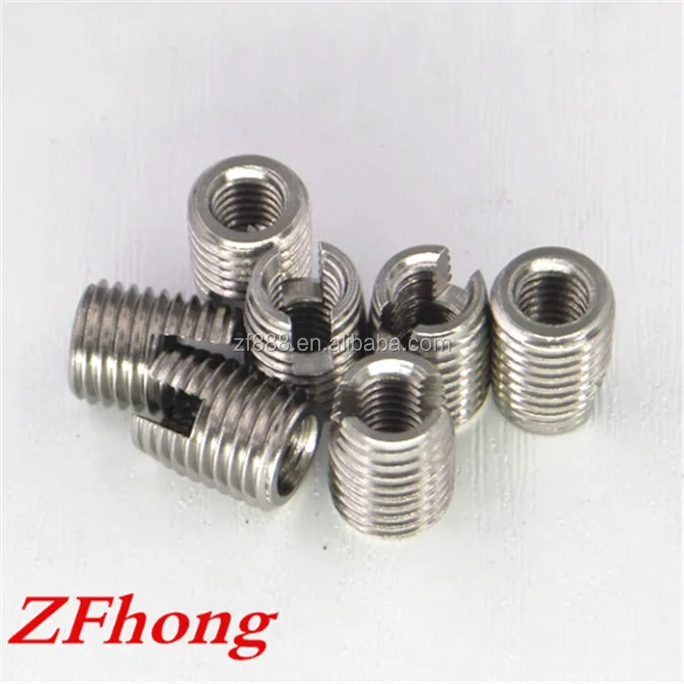 stainless steel 302 type slotted self tapping thread insert m2 m2.5 m3 m4 m5 m6 m8 m10