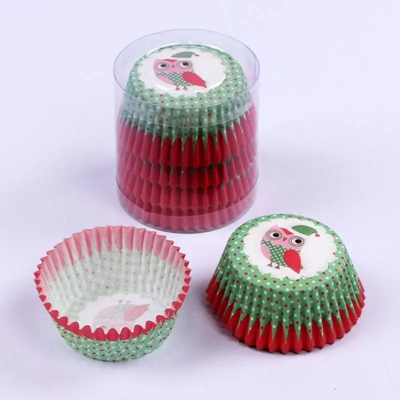 
PVC Tube Packed Cake Cups Disposable Cupcake Liners Paper Cupcake 