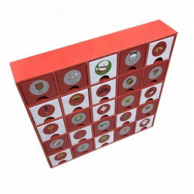 Custom Printing Gift box empty advent calendar 2019 Christmas Advent Calendar Box