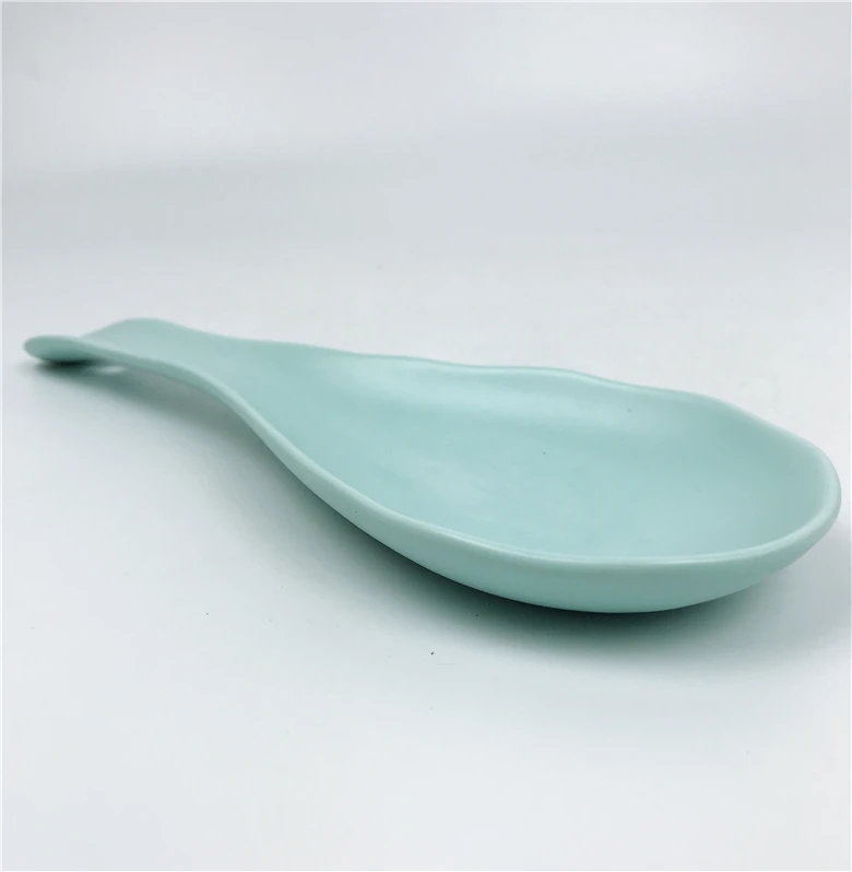 Hot sale Ceramic Porcelain Terracotta stoneware color glazed Spoon Rest