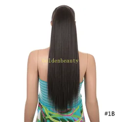 Накладные синтетические волосы на шнурке, 24 дюйма, прямая накладка Yaki, женские шиньоны