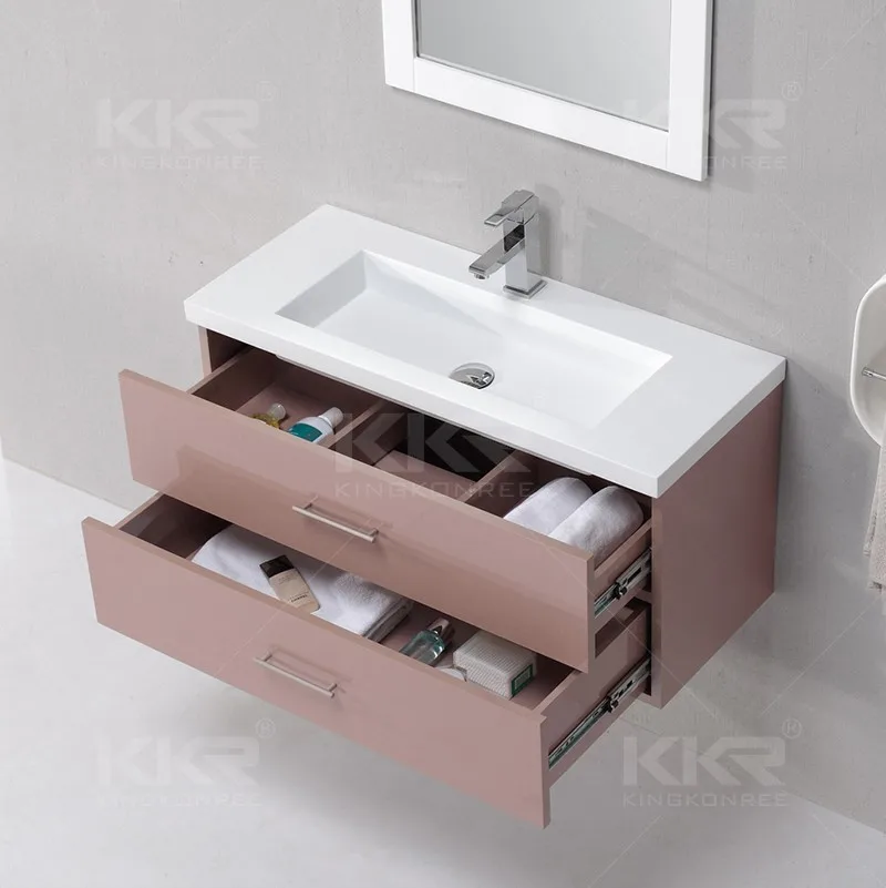 hot sale new design space aluminum washbasin vanity cabinet