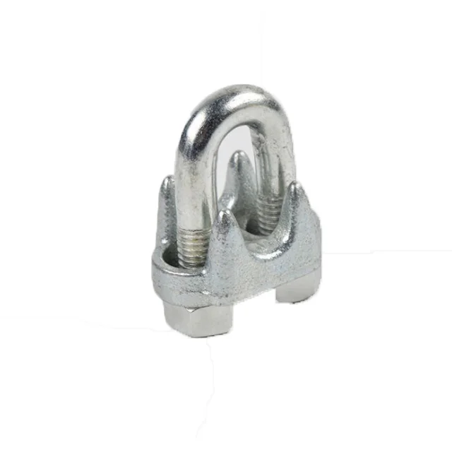 C45 carbon steel material galvanized steel wire rope clips  standard M12 cable clamps