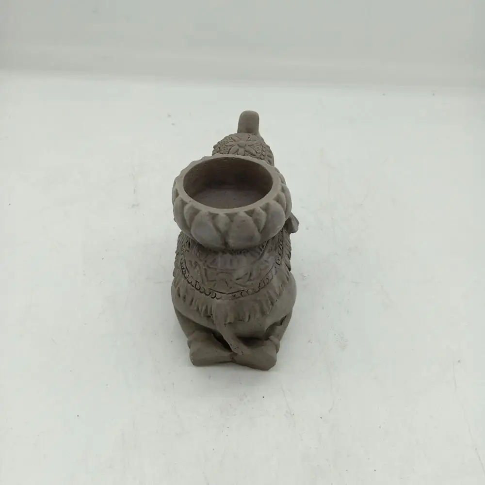 Elegant Design cement elephant sculpture sandstone candle holder concrete candle holder