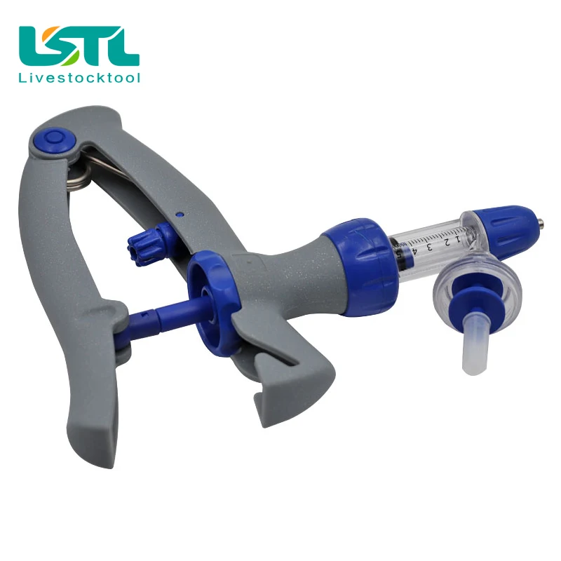 Wholesale 1ml/2ml/5ml Hand-held Plastic Veterinary Continuous Adjustable Vaccine Syringe