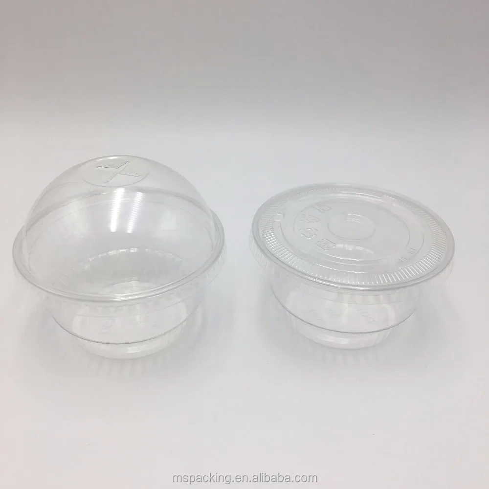 Custom Logo Disposable Clear PET 6 oz 8 oz 12 oz 16 oz Yogurt Cup Plastic With Dome lid