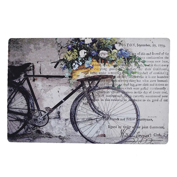 Дома декоративной разрезкой ворс нестандартного размера спереди печатных дверной коврик