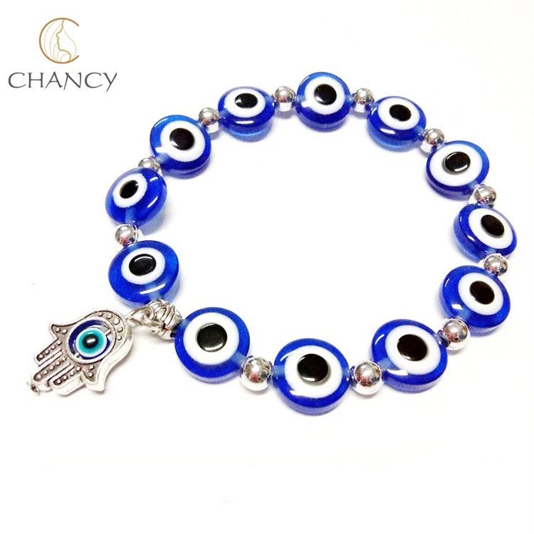 2025 Women Colorful Turkey Eye Beads Bracelet Fashion Eye Evils Charm Hamsa Elastic Bracelets
