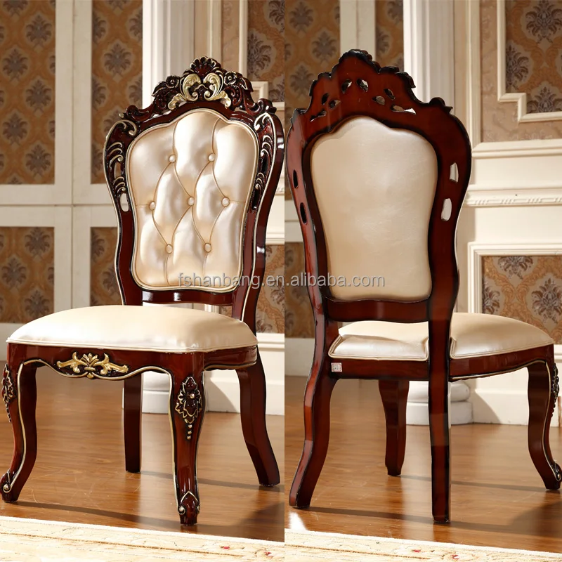 Оптовая Кожа Ткань Бархат, Мягкая Мебель Royal Crown Старинной Резной Деревянный Стул