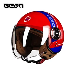 BEON bright red Nano ece approved half helmet   ebike helmet electric scooter helmets