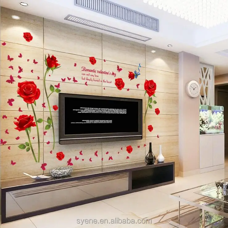 Syene hot wallpaper for bedroom walls sticker 3d flower wallpaper for bedroom walls home decor mural