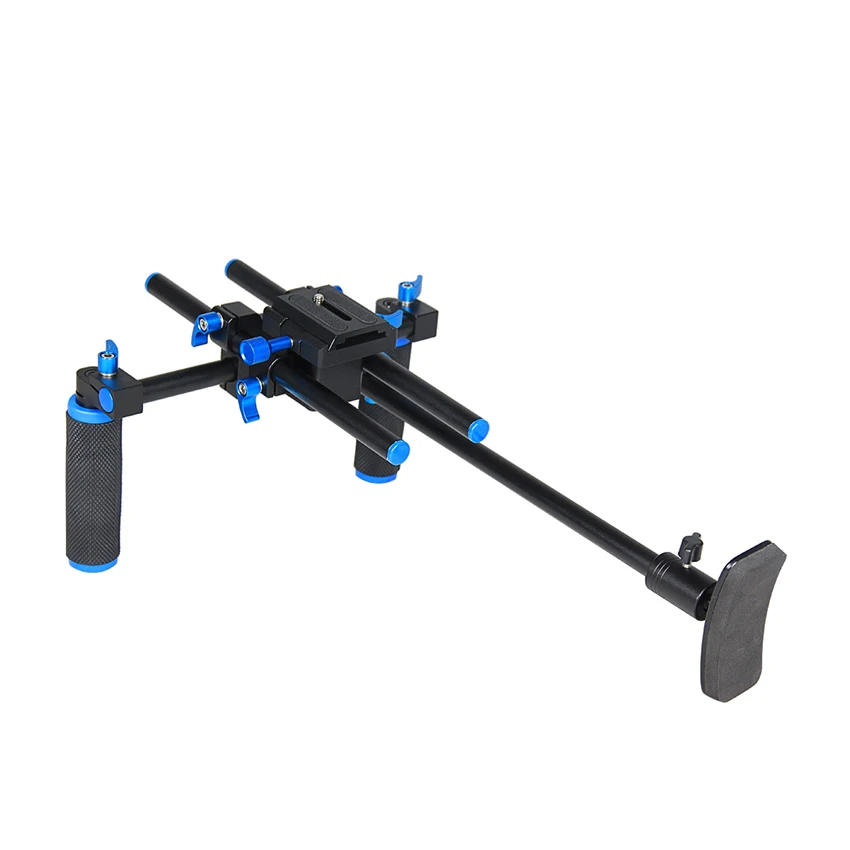 Double-hand follow focus dslr video camera rig for DSLR camera camcorder