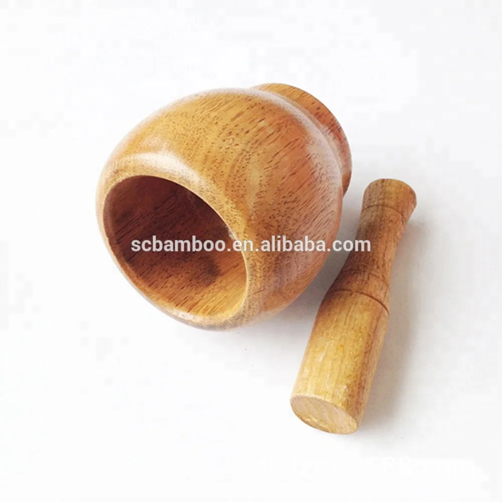 
cheap wooden mortar and pestle set, kitchen accessories wholesale 