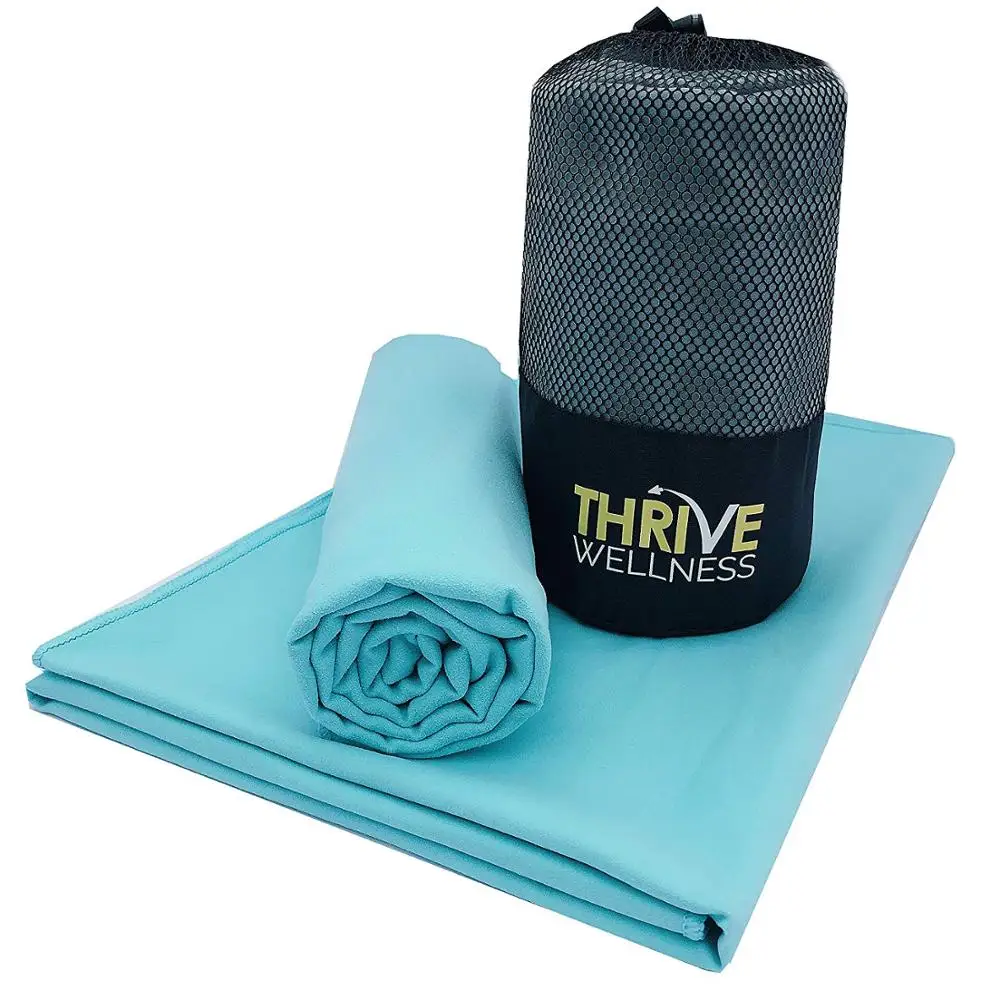 Microfiber lightweight quick dry sports towel beach towel suede towel with hanging loop