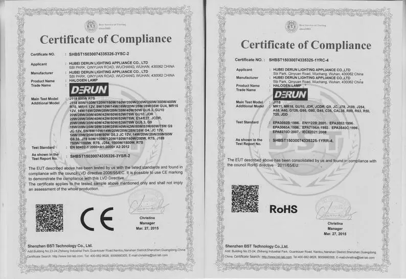 2220lm 120W J78 R7S Clear Quartz Glass Halogen Linear Tube Lamp Equal to 150W Incandescent Bulbs , HAL-R7S