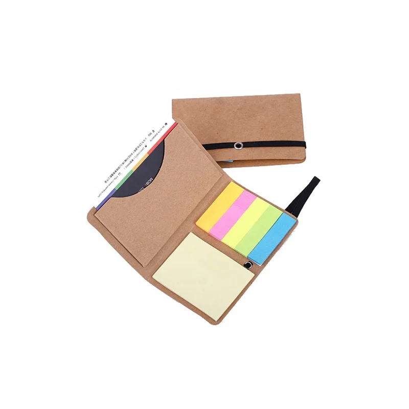 mini sticky notes with page maker ,card holder and elastic strap