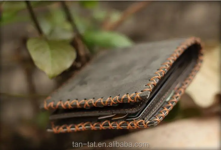 Genuine leather wallets for men by hand made