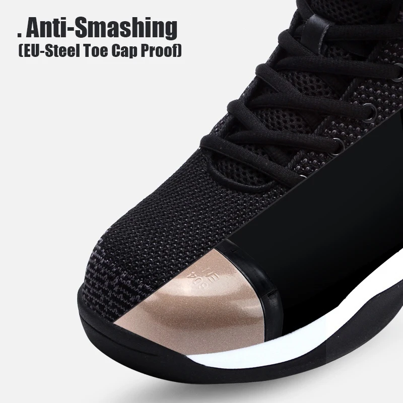 Мужские защитные ботинки LARNMERN со стальным носком, дышащая легкая рабочая обувь, строительные защитные ботинки